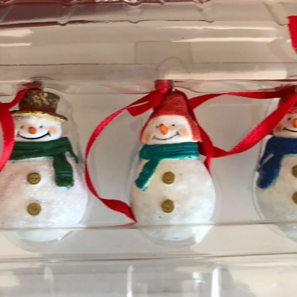 Hallmark Christmas Ornament Let‎ It Snowman Minature Set 5 Lot Christmas